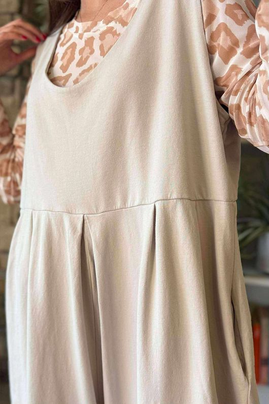 Bobby Mesh Layering Top Leopard Natural 